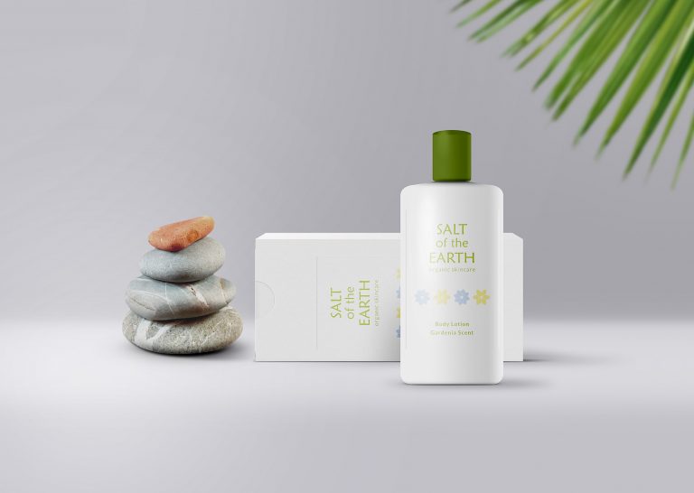 Salt of the Earth body lotion label design